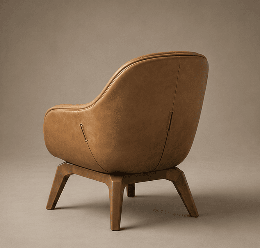 Tufted Bubble Chair Luxury Angle 4