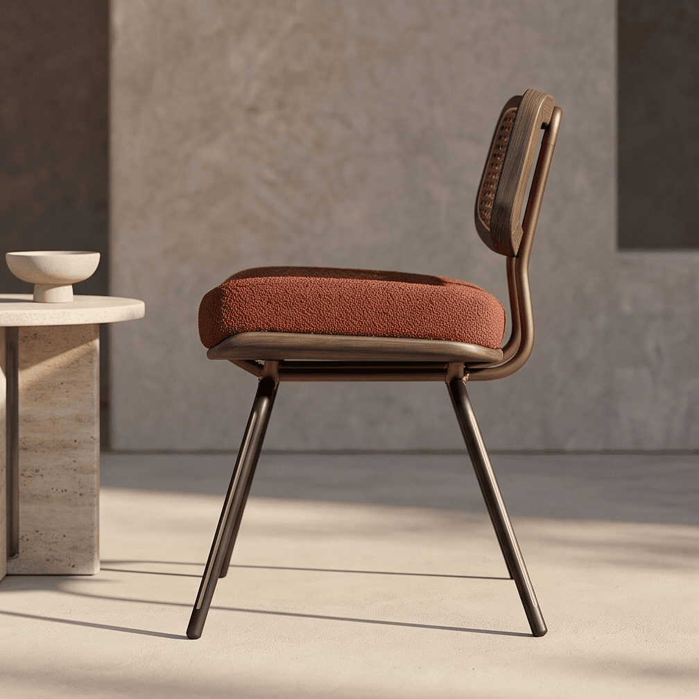 Wooden Upholstered Chair angle 2
