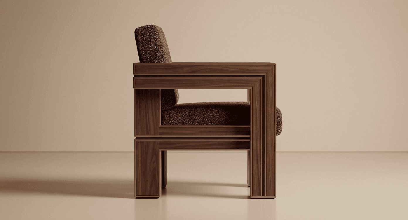 Wooden Upholstered Dining Chair angle 2