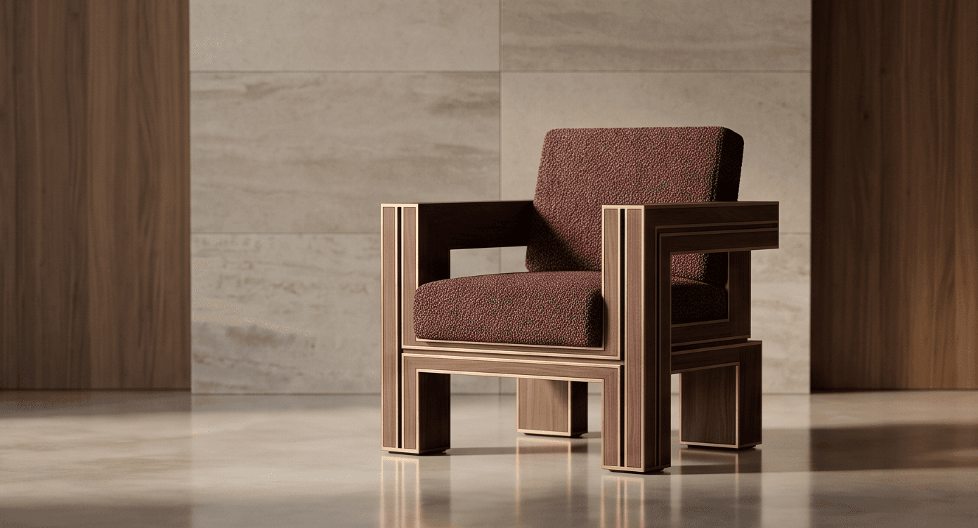 Wooden Upholstered Dining Chair Angle 3