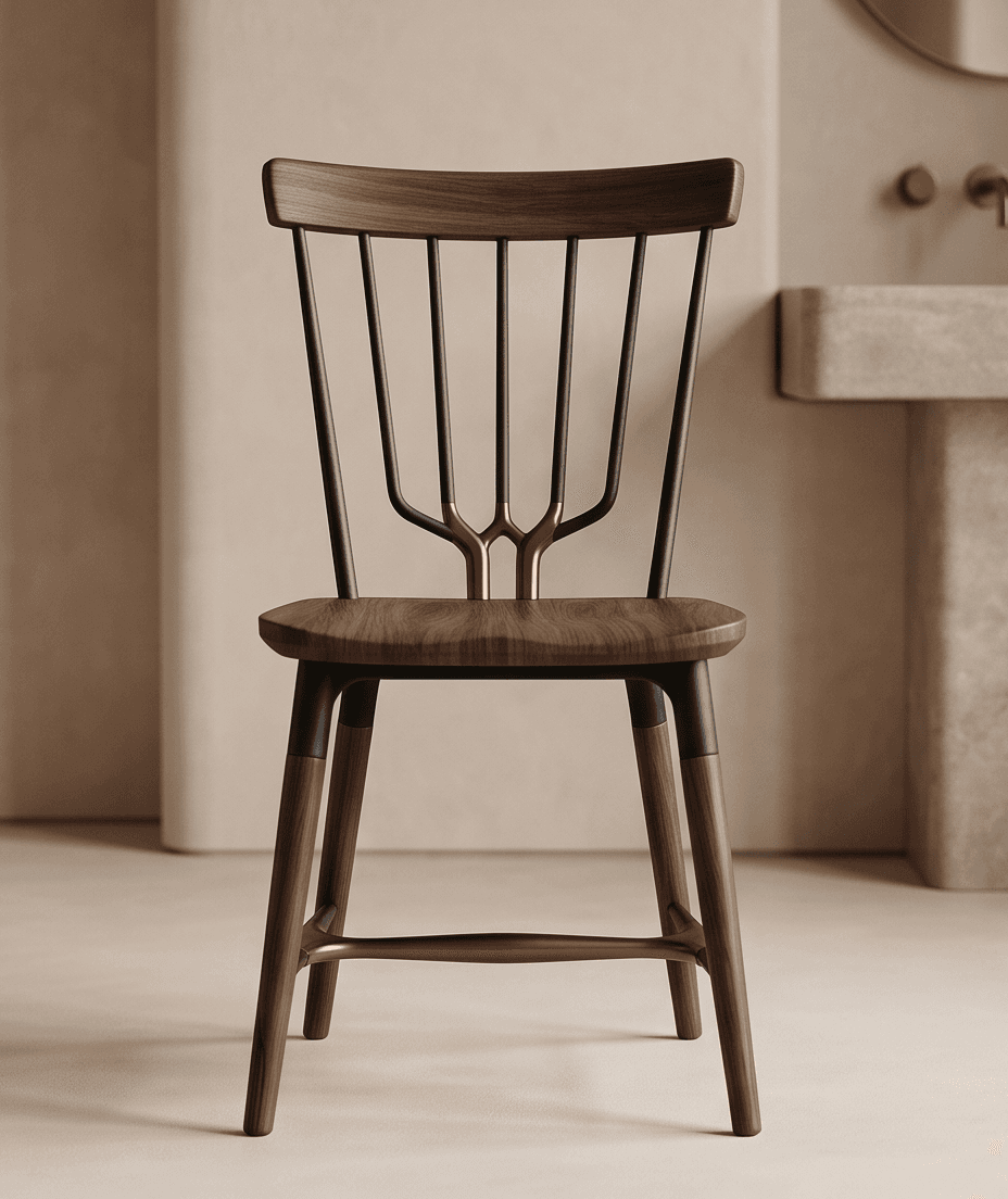 Wood And Metal Dining Chair