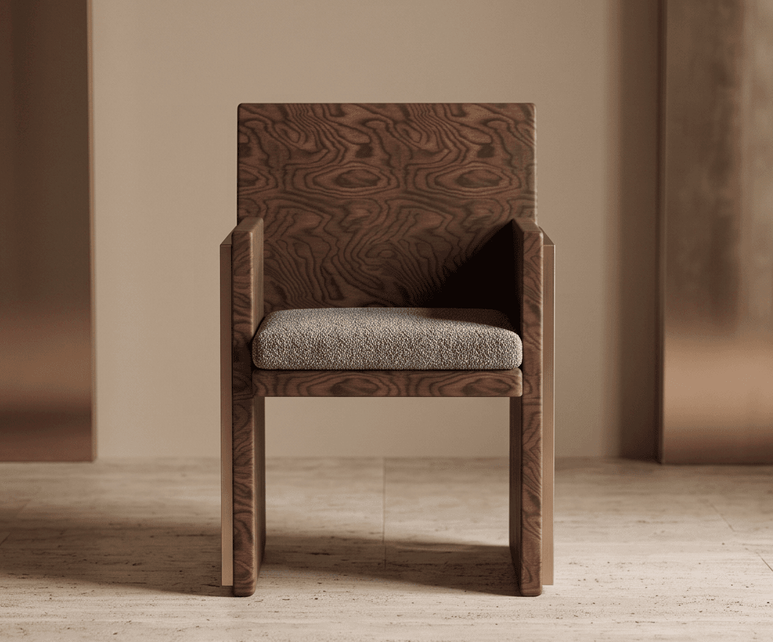 Wood Framed Upholstered Dining Chair
