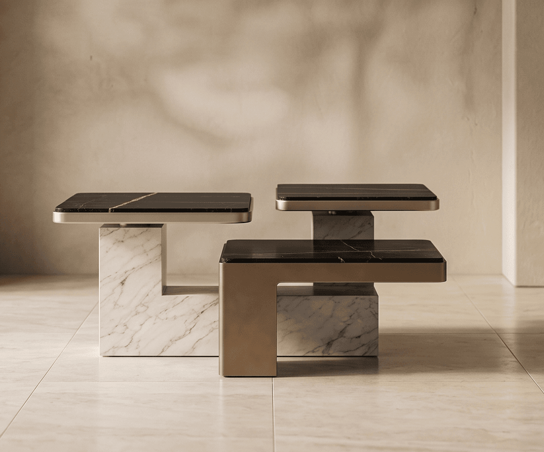 Marble And Gold Coffee Table