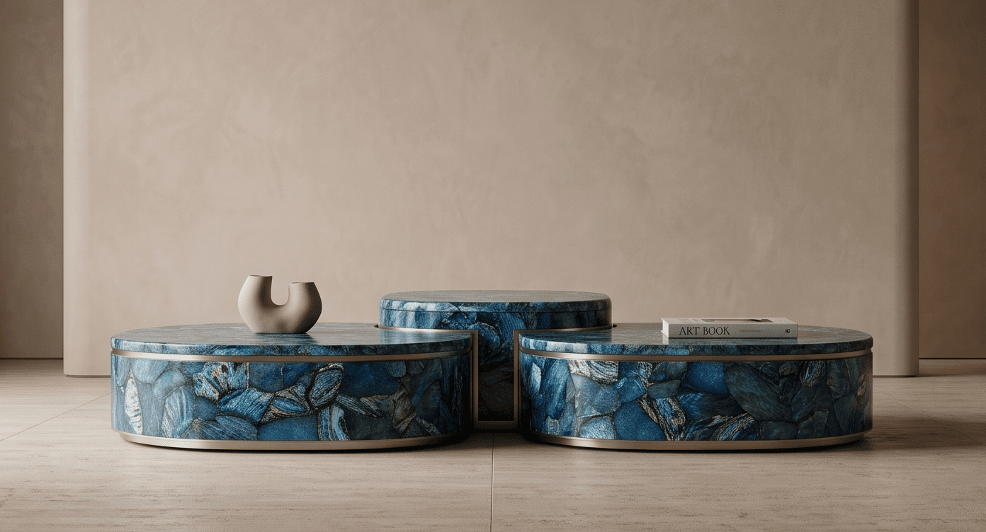 Marble Top Nesting Tables Angle 2