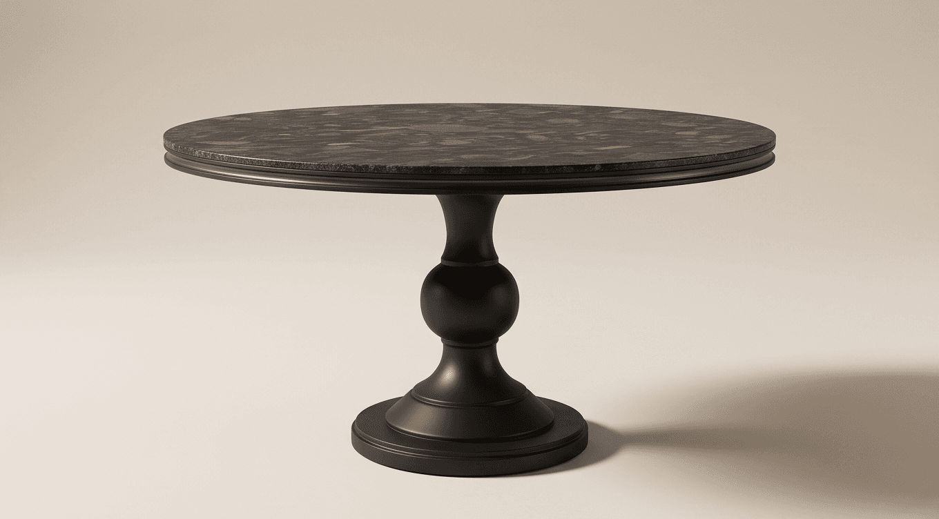 Black Marble Top Side Table