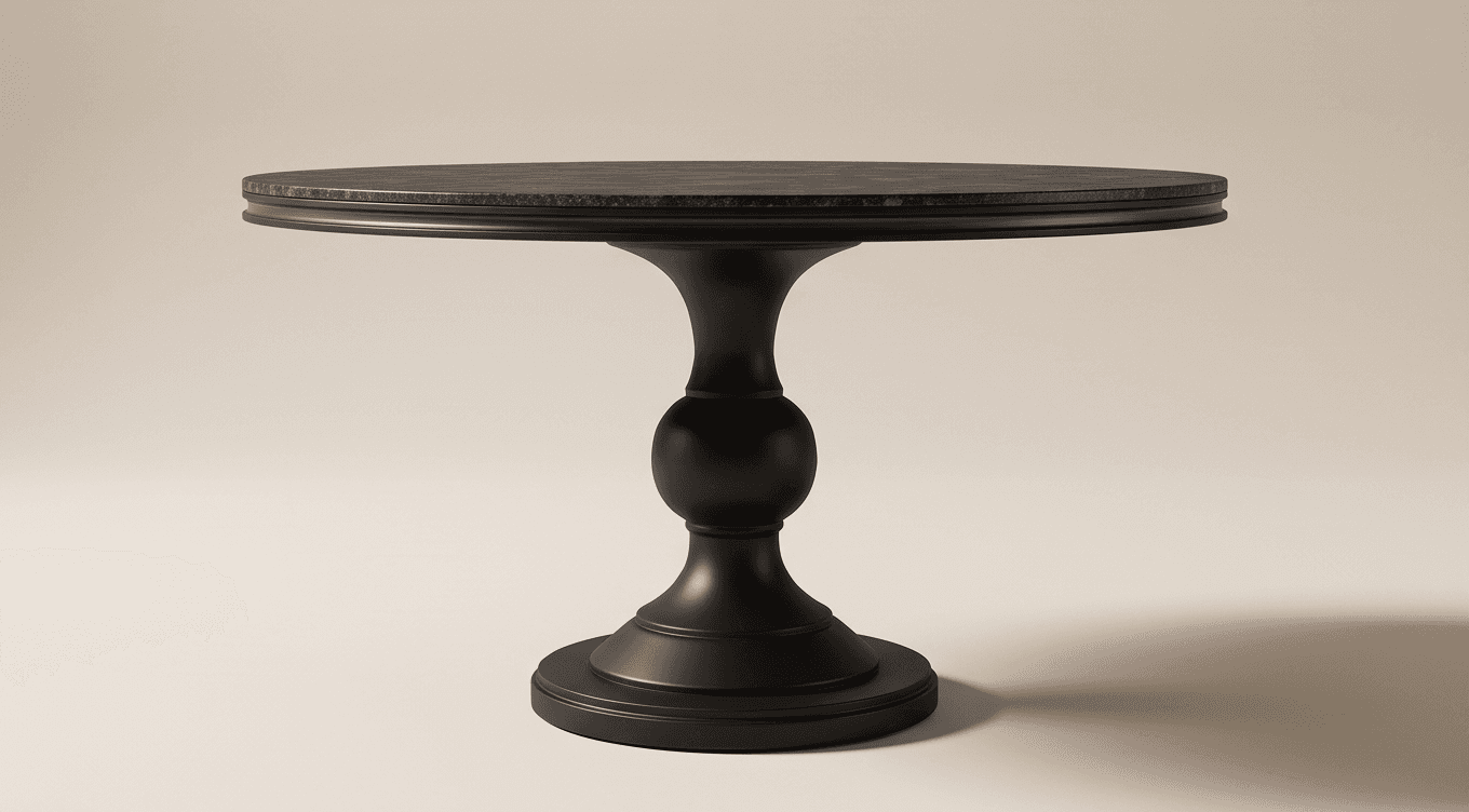 Black Marble Top Side Table angle 2