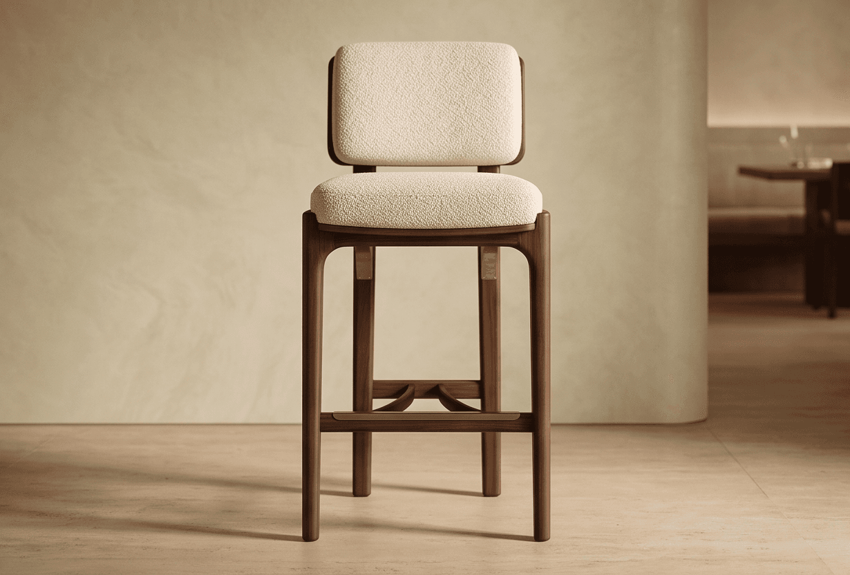 Wooden Fabric Bar Chair