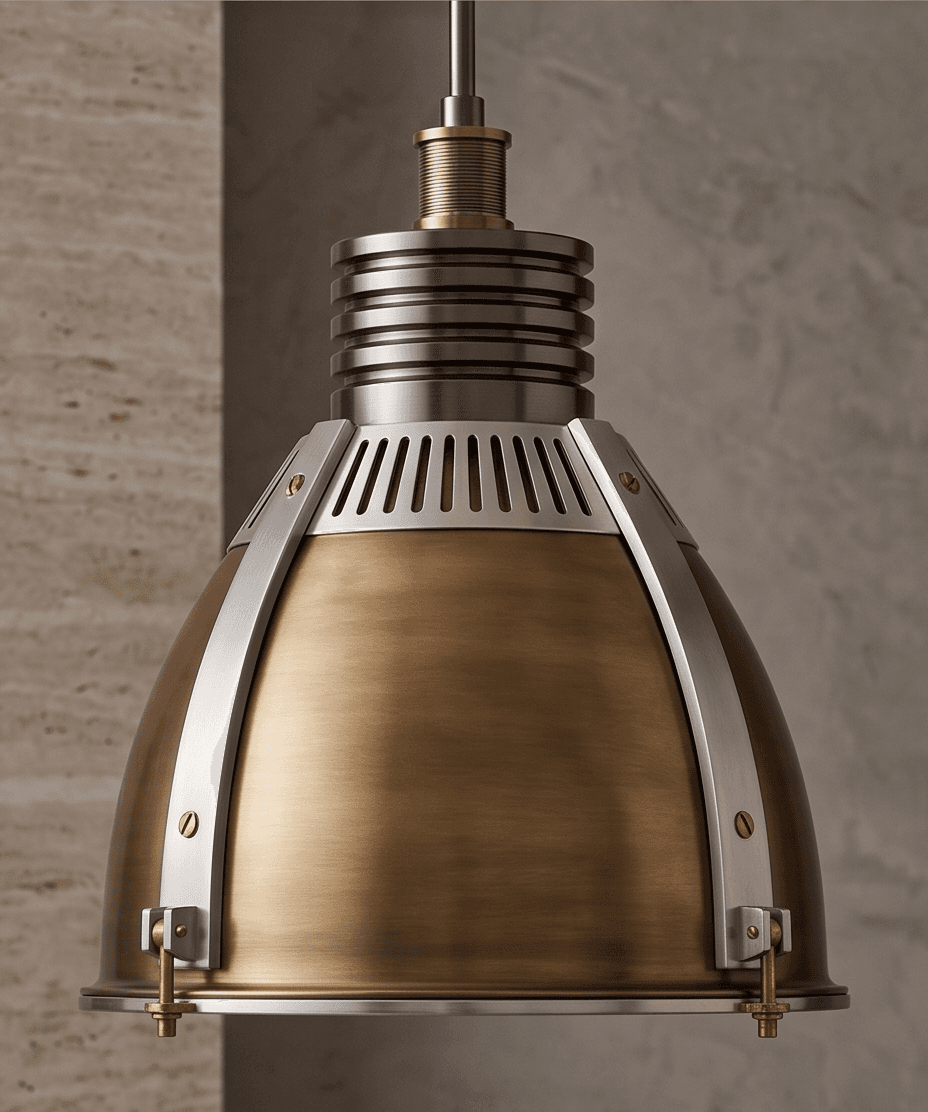 Brass And Metal Pendant Light 2 Angle 2
