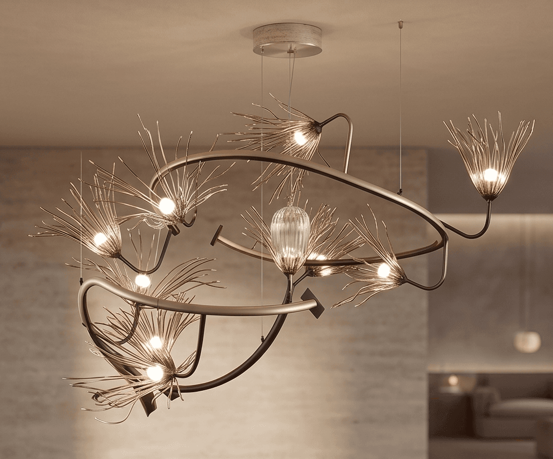 Modern Metal Pendant Light Angle 1