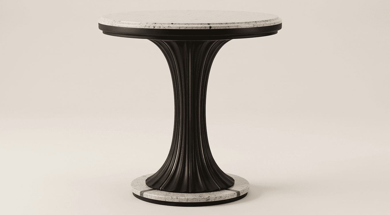 Black Metal Marble Base Lamp