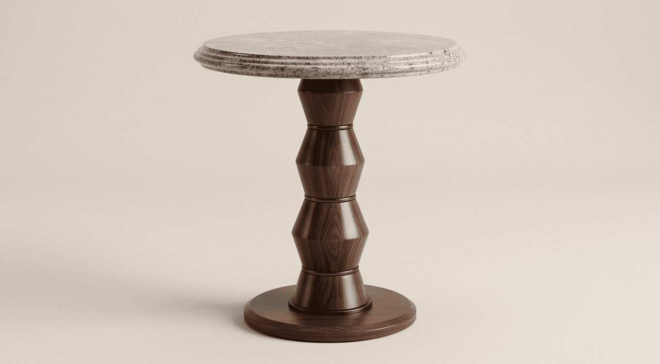 Dark Wood Table Lamp