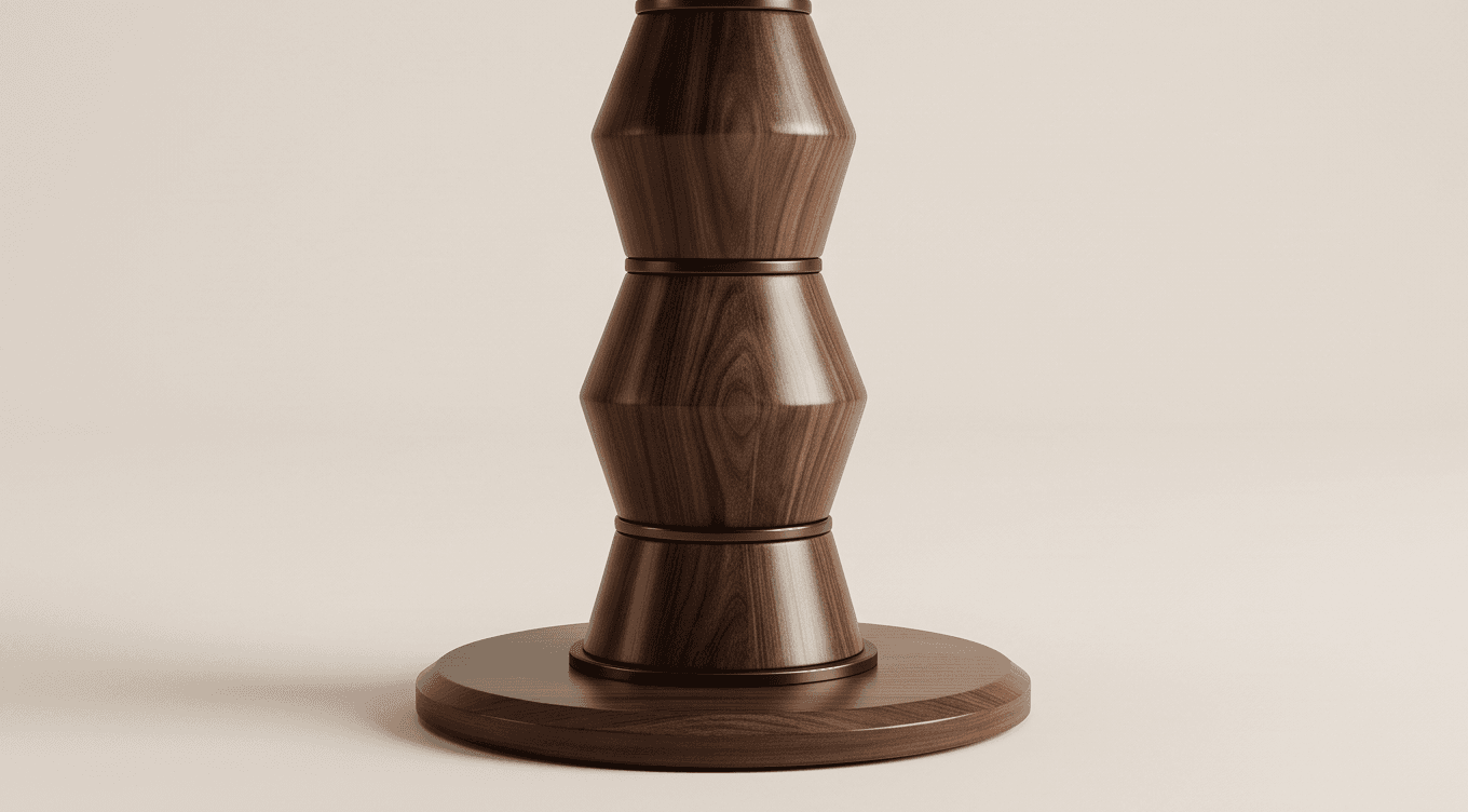 Dark Wood Table Lamp angle 2