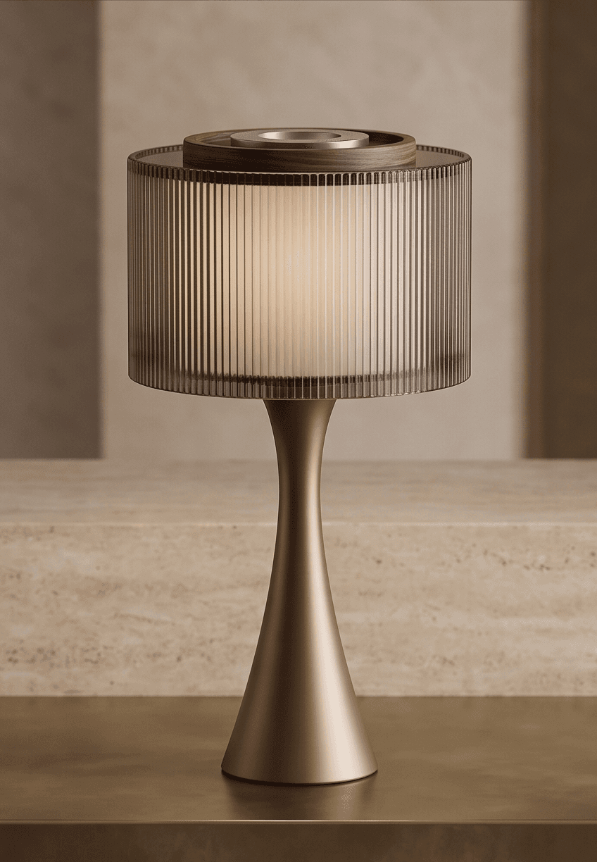 Metallic Bronze Table Lamp angle 2