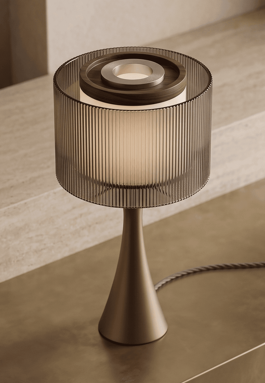 Metallic Bronze Table Lamp Angle 3