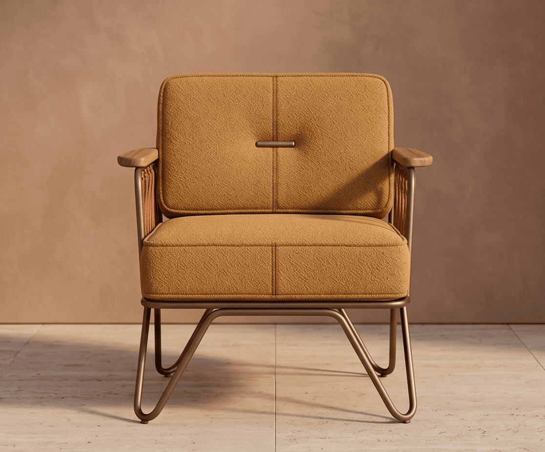 Bronze Frame Outdoor Lounge Chair