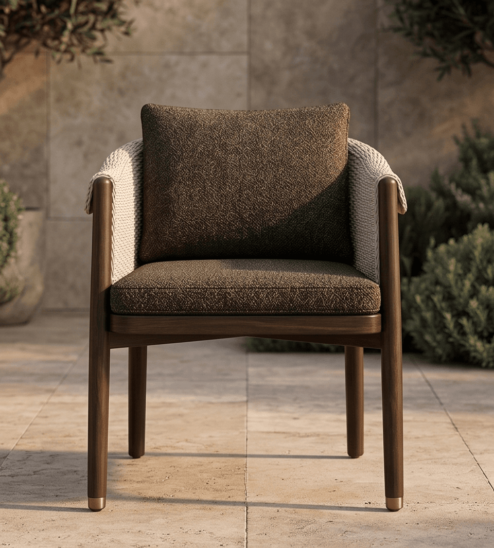Woven Rattan Wood Chair