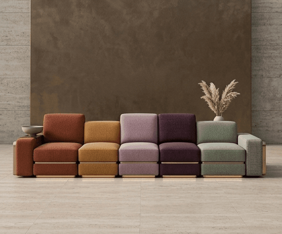 Modular Velvet Outdoor Sofa