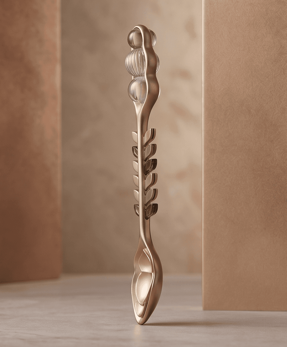 Gold Metal Ice Bucket angle 2