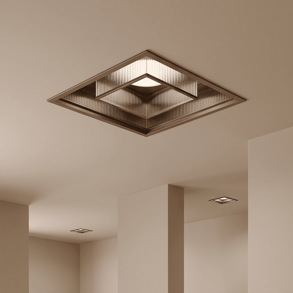 Brushed Metal Recessed Ceiling Light