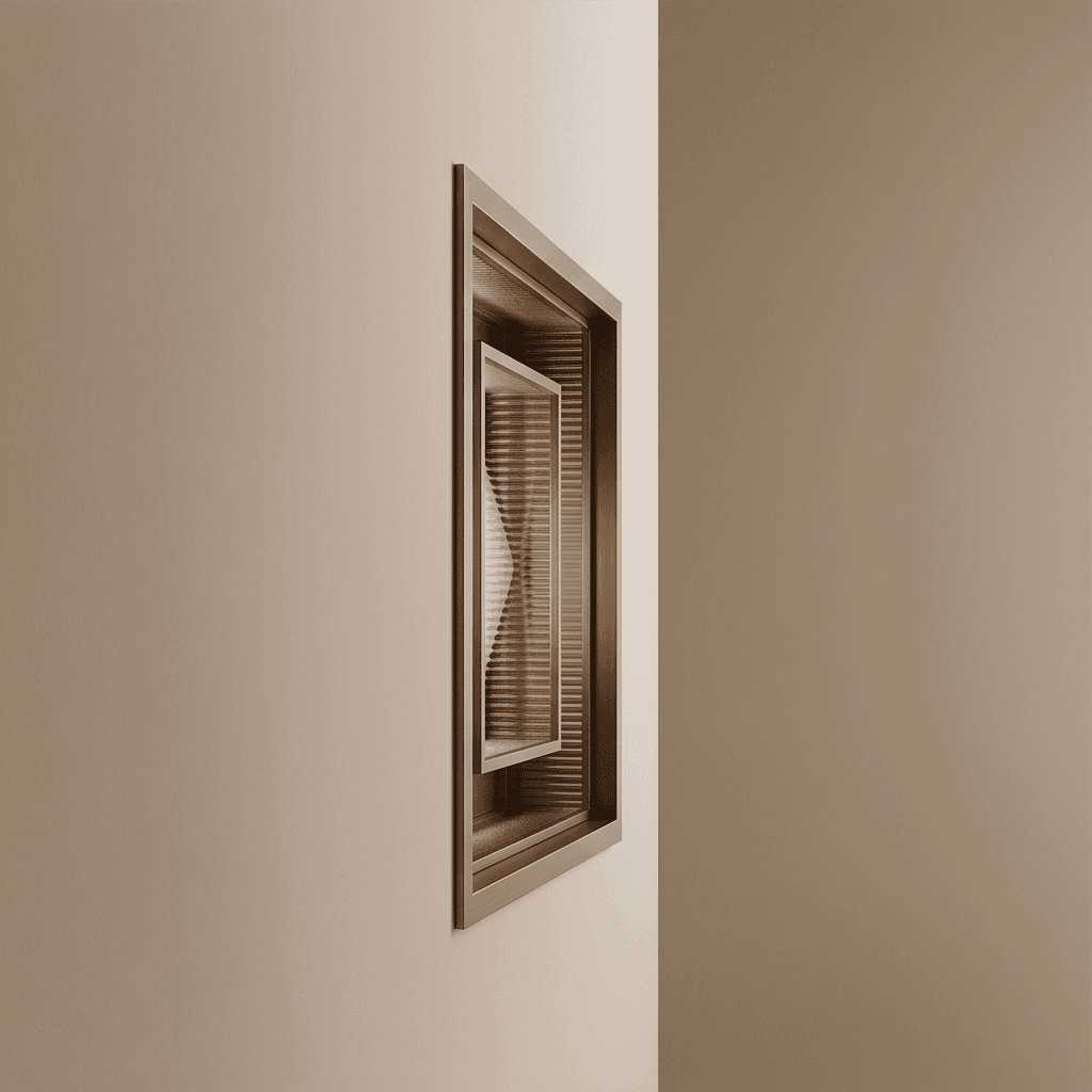 Brushed Metal Recessed Ceiling Light Angle 3