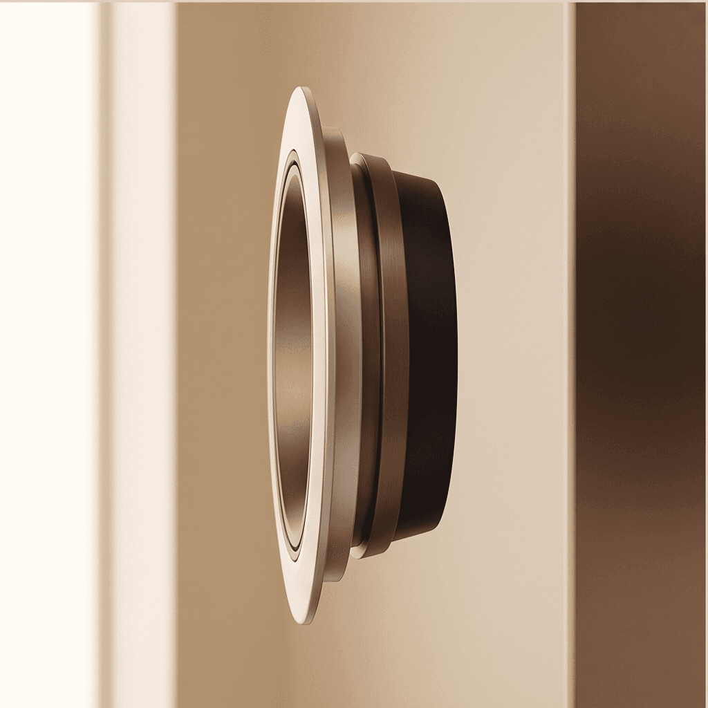 Brushed Metal Recessed Ceiling Light 2 Angle 3