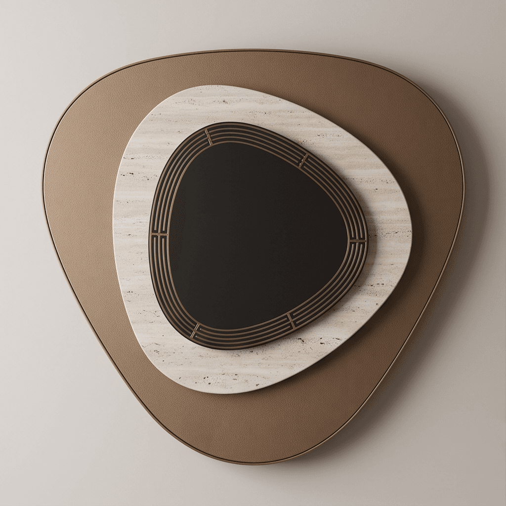 Modern Brass Flush Mount Ceiling Light Angle 2