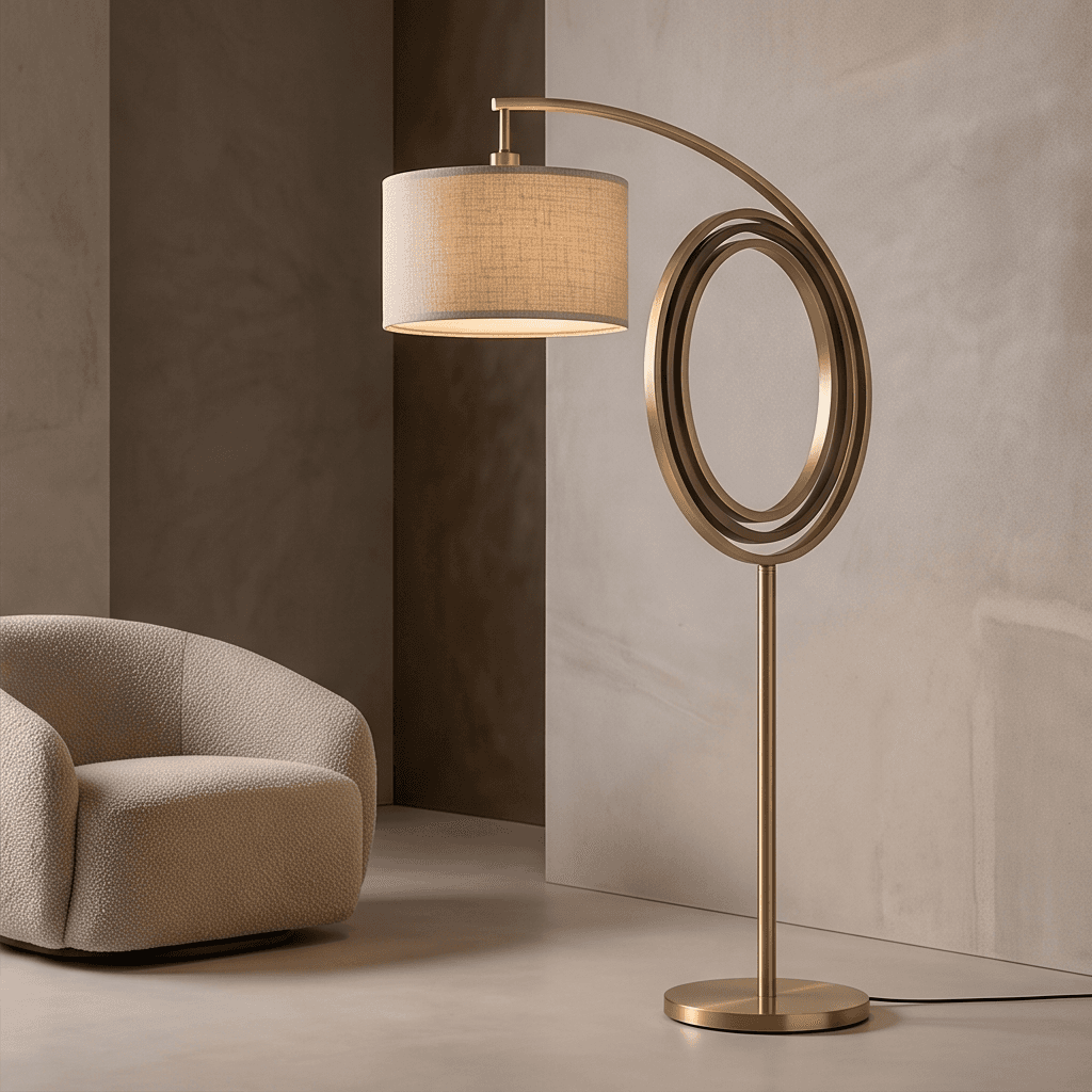 Brass Arc Floor Lamp