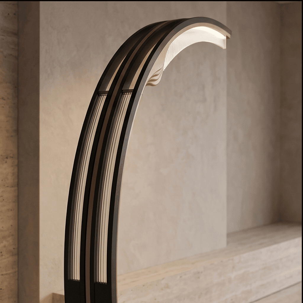 Modern Arc Floor Lamp Metal Angle 3