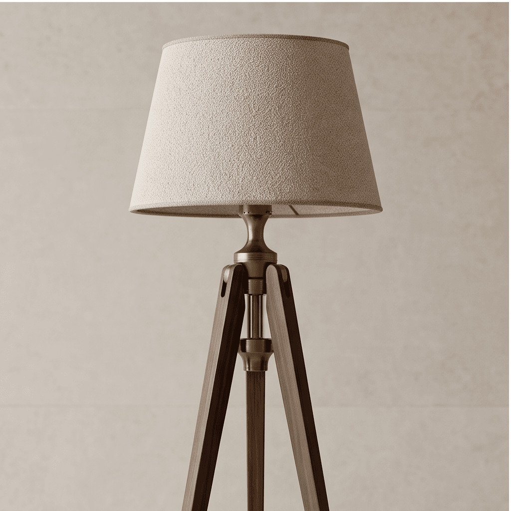 Wood Tripod Floor Lamp Angle 3