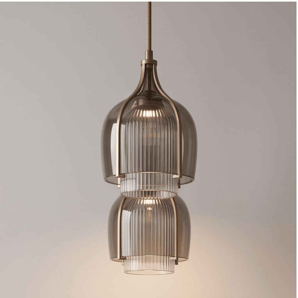 Brass Cluster Pendant Light Angle 3