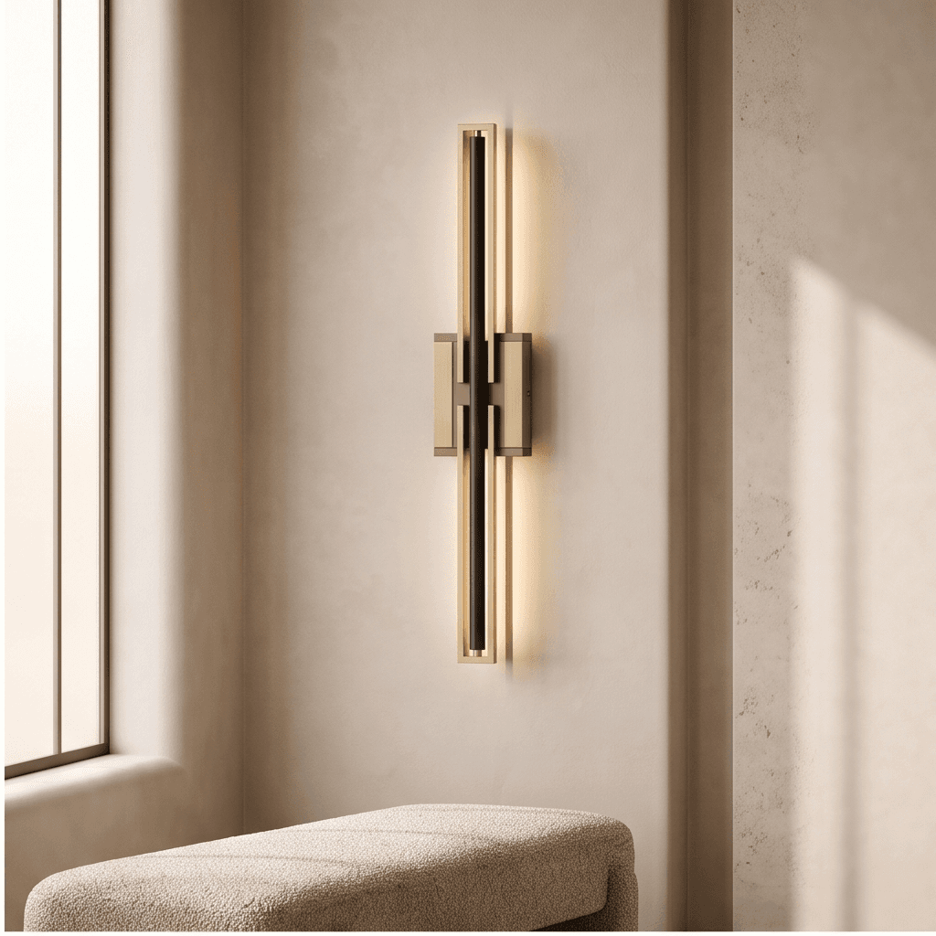 Brass And Black Wall Sconce