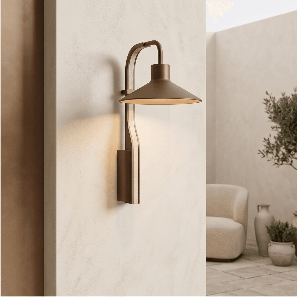 Brass Architectural Wall Sconce
