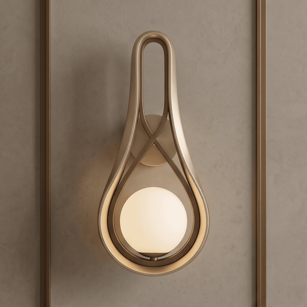 Modern Metal Wall Sconce angle 2