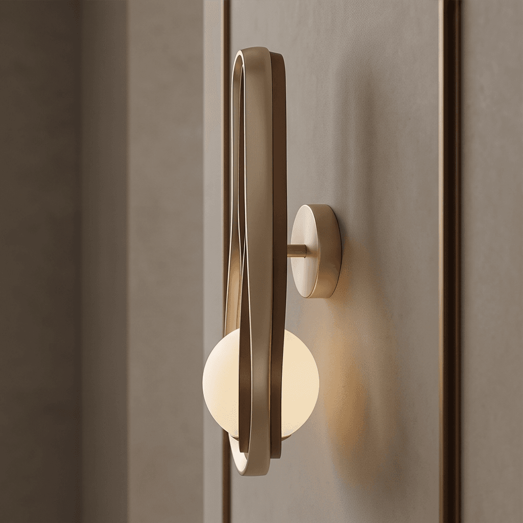 Modern Metal Wall Sconce Angle 3