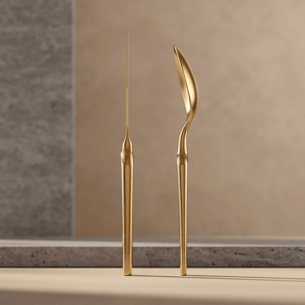 Gold Metal Cutlery Set 2 Angle 3