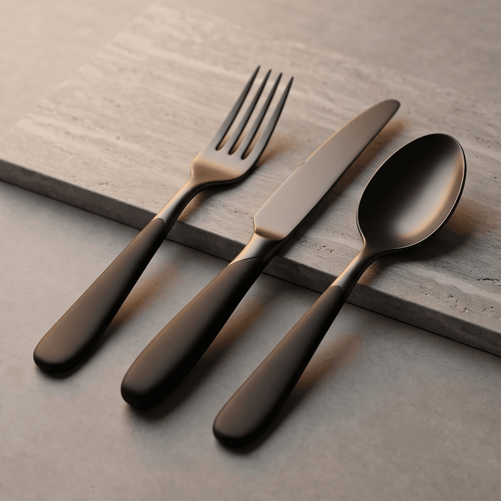 Matte Black Cutlery Set