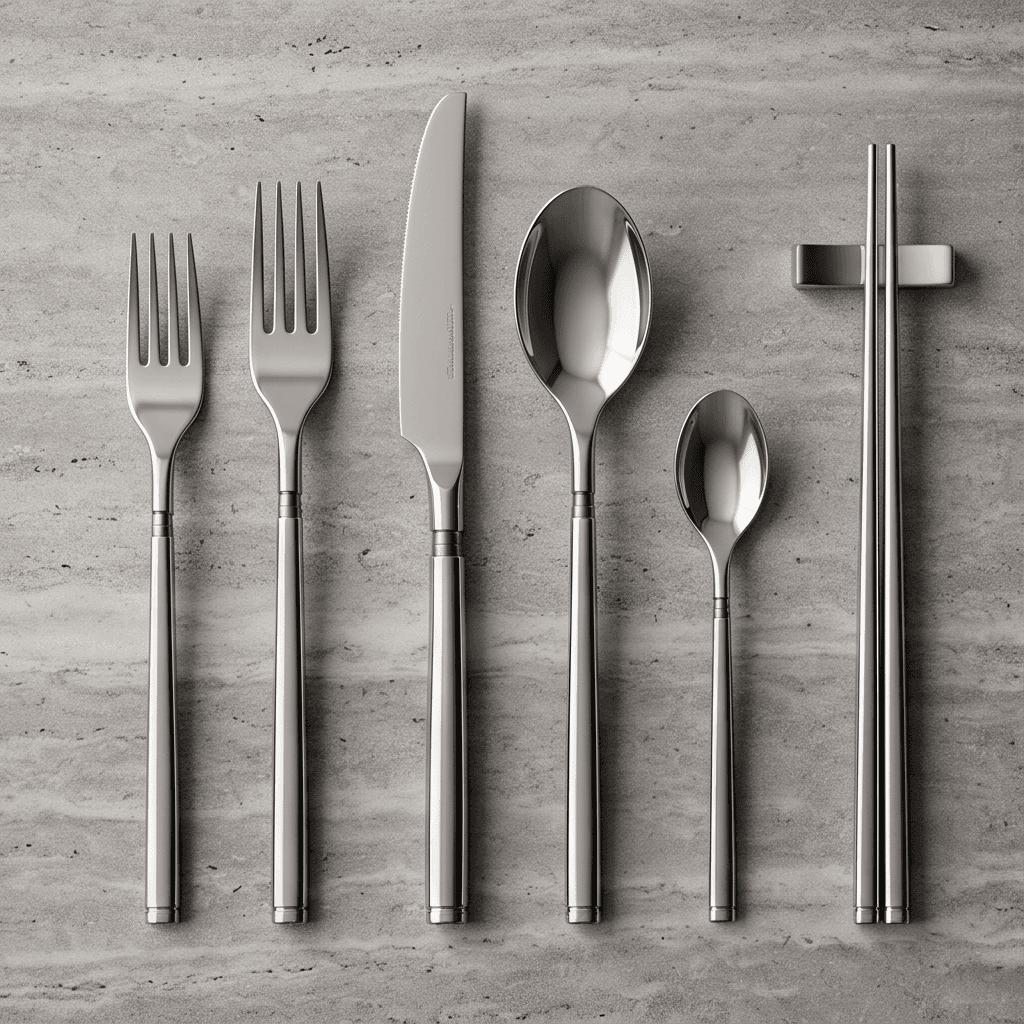 Stainless Steel Cutlery Set Angle 2