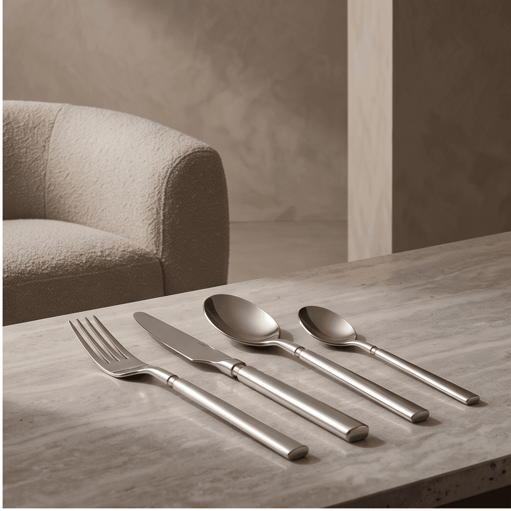 Stainless Steel Cutlery Set 2 Angle 1