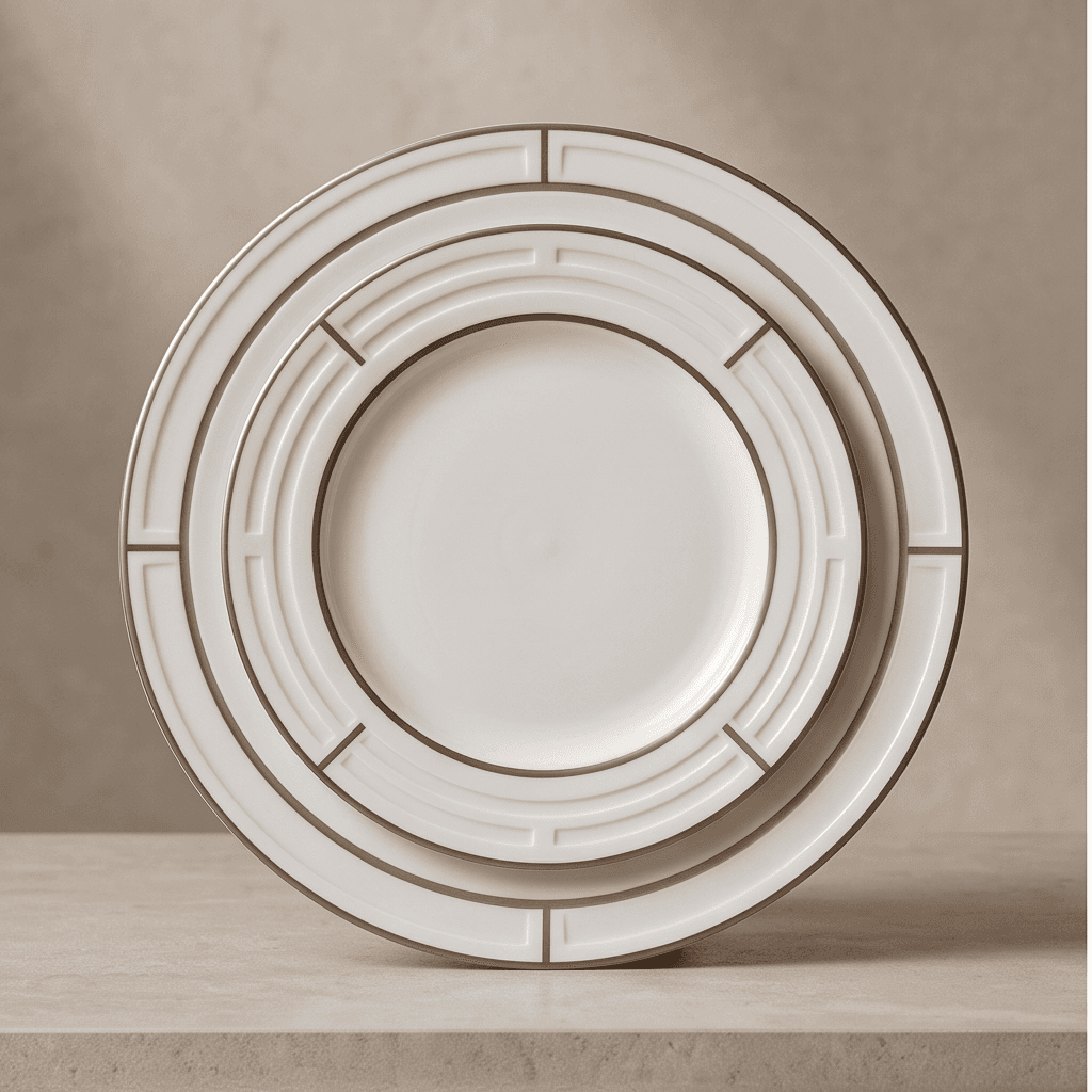 Luxury Bone China Plate angle 2