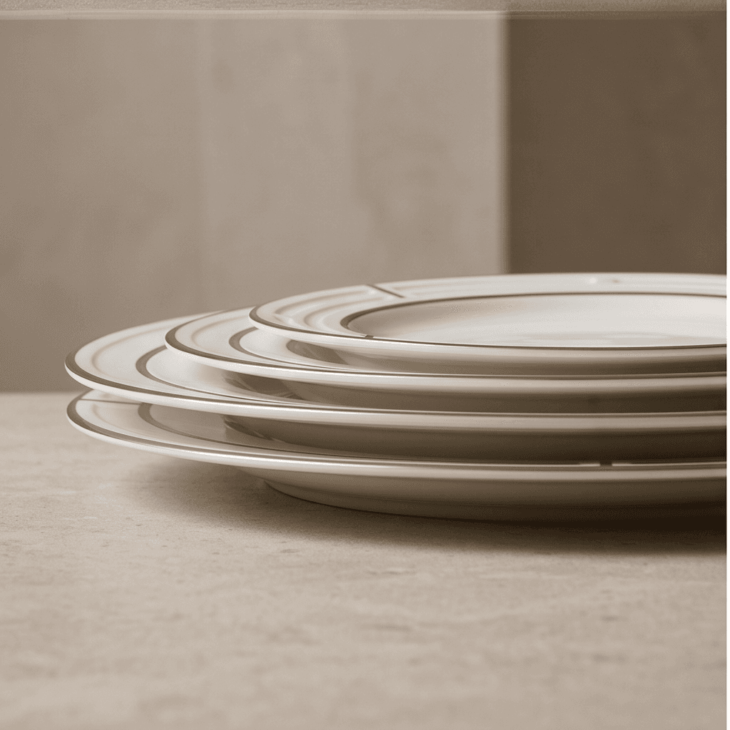 Luxury Bone China Plate Angle 3