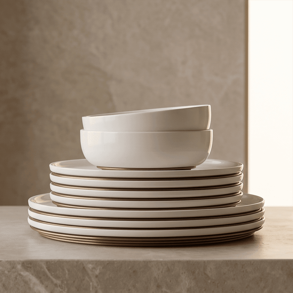 Porcelain Dinnerware Set Angle 3
