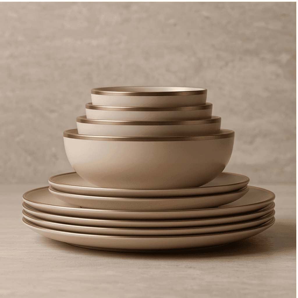 Porcelain Dinner Plates Set Angle 3