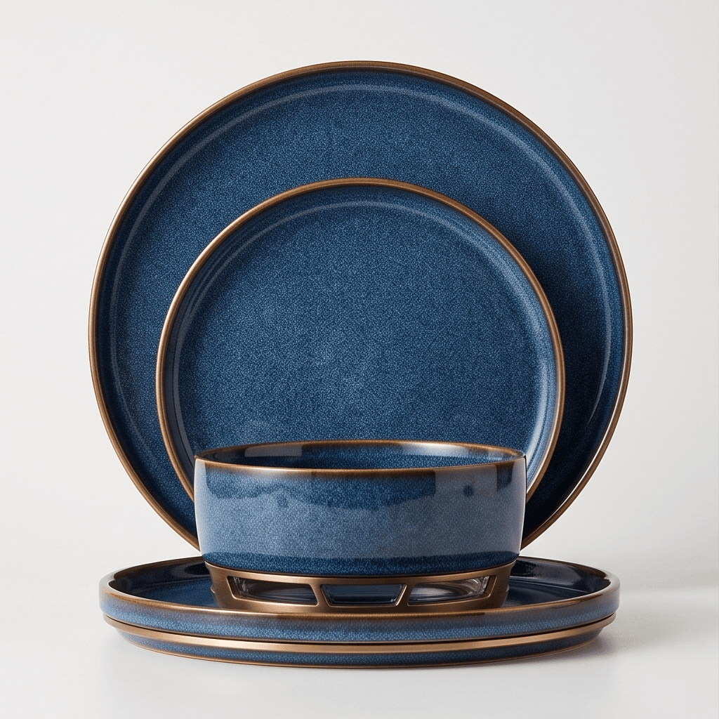 Stoneware Rustic Dinner Set Angle 2