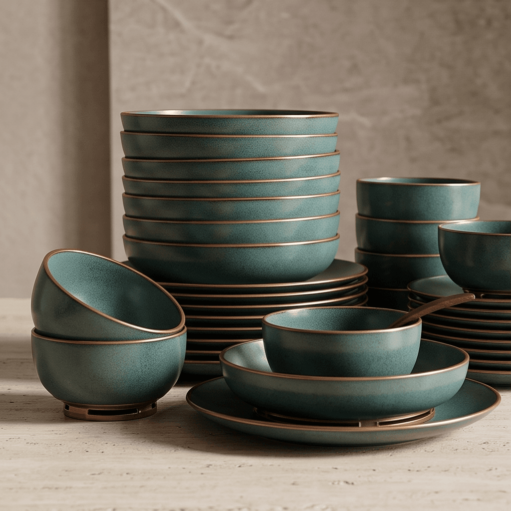 Stoneware Rustic Dinner Set 2 Angle 3
