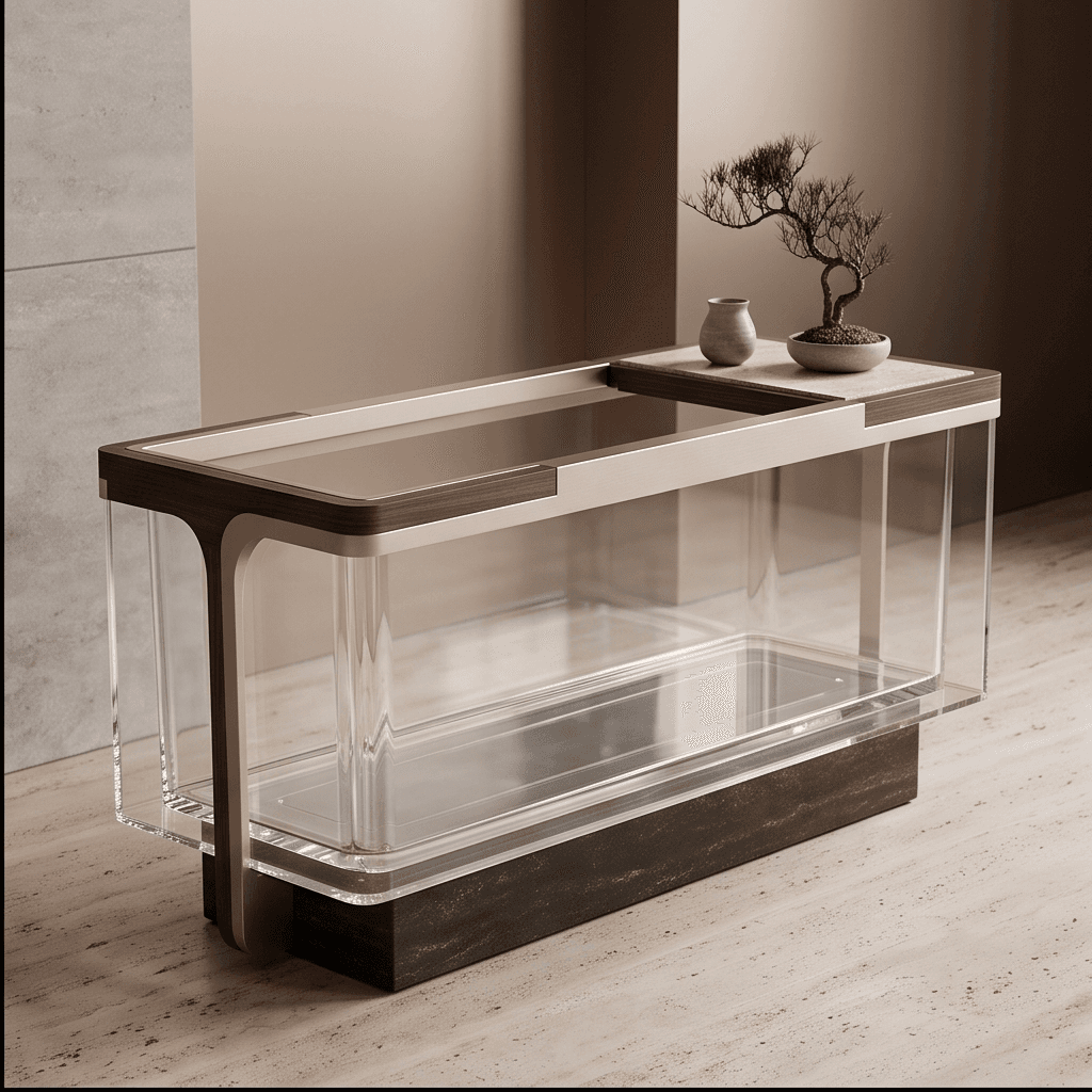 Contemporary Double Wall Acrylic Bucket Angle 1