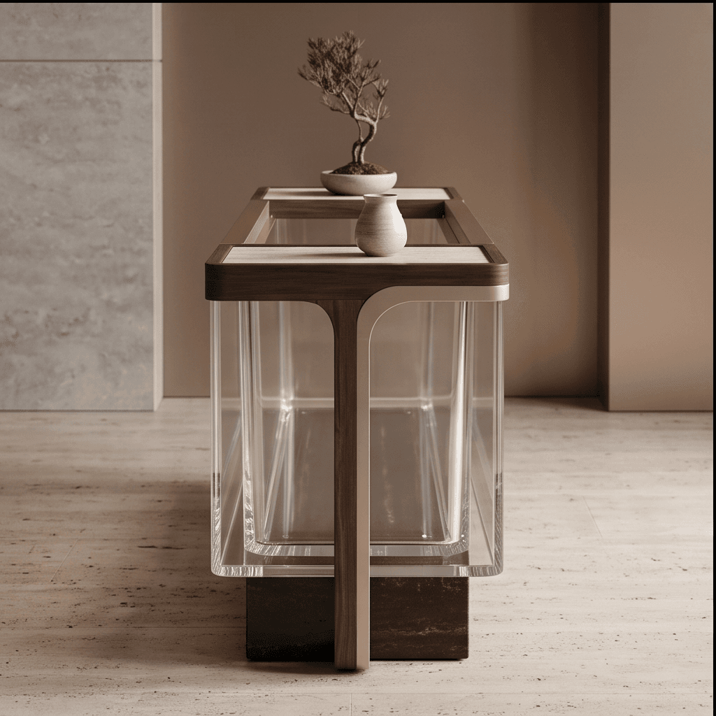 Contemporary Double Wall Acrylic Bucket Angle 3