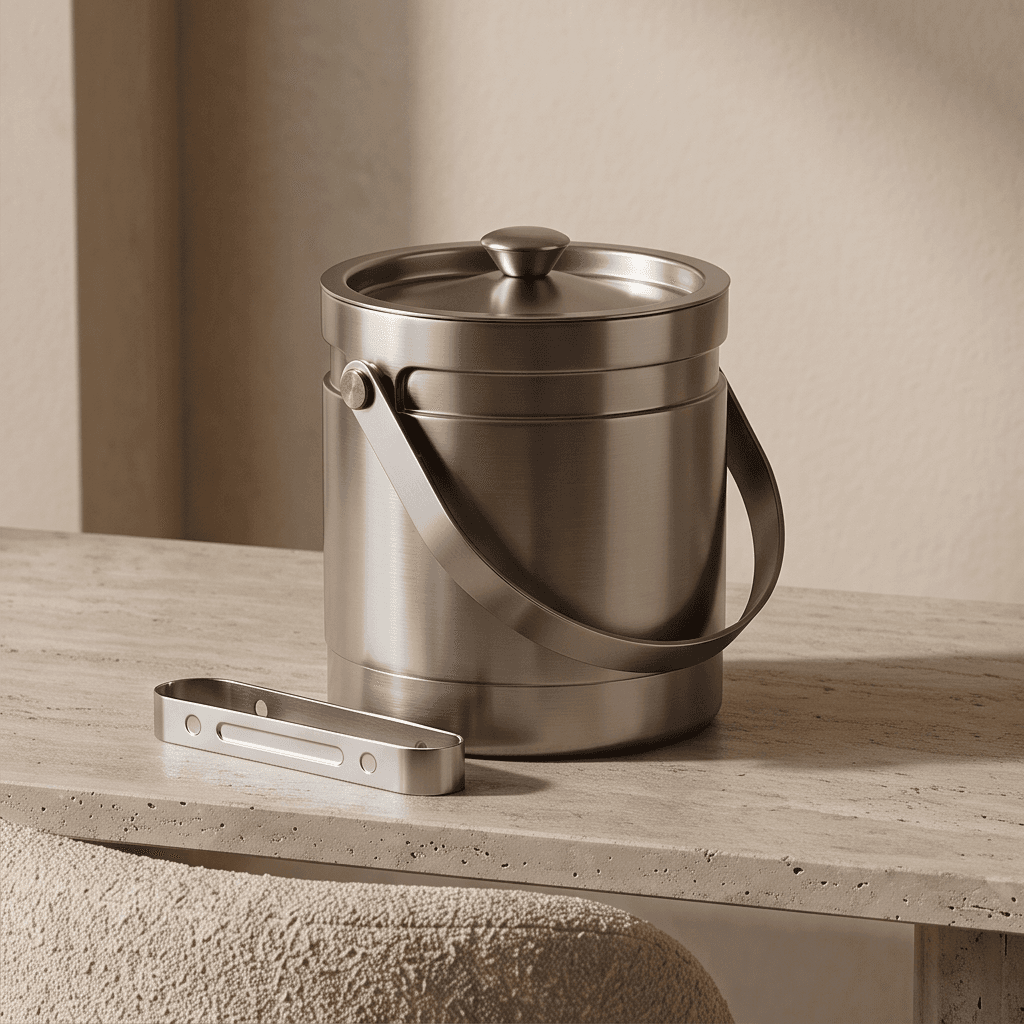 Stainless Steel Ice Bucket 2 Angle 1