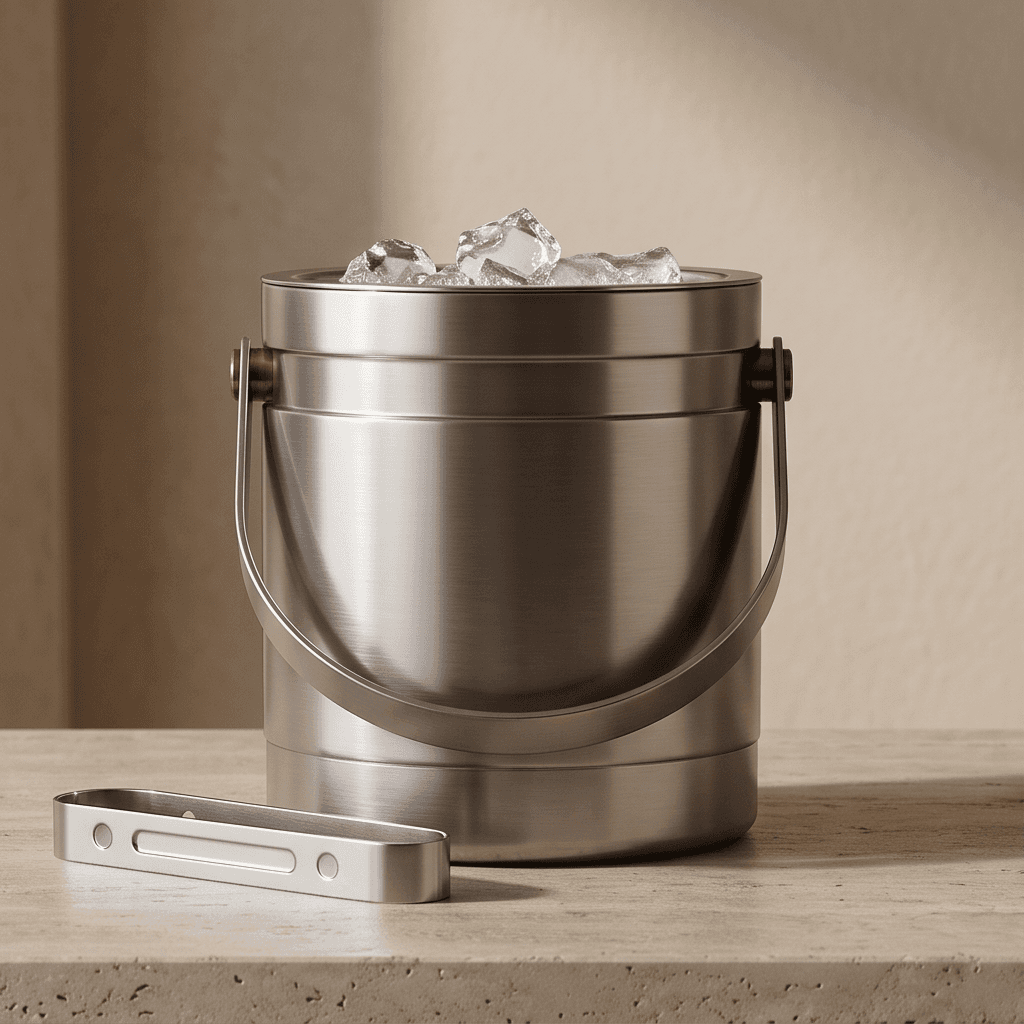 Stainless Steel Ice Bucket 2 Angle 2