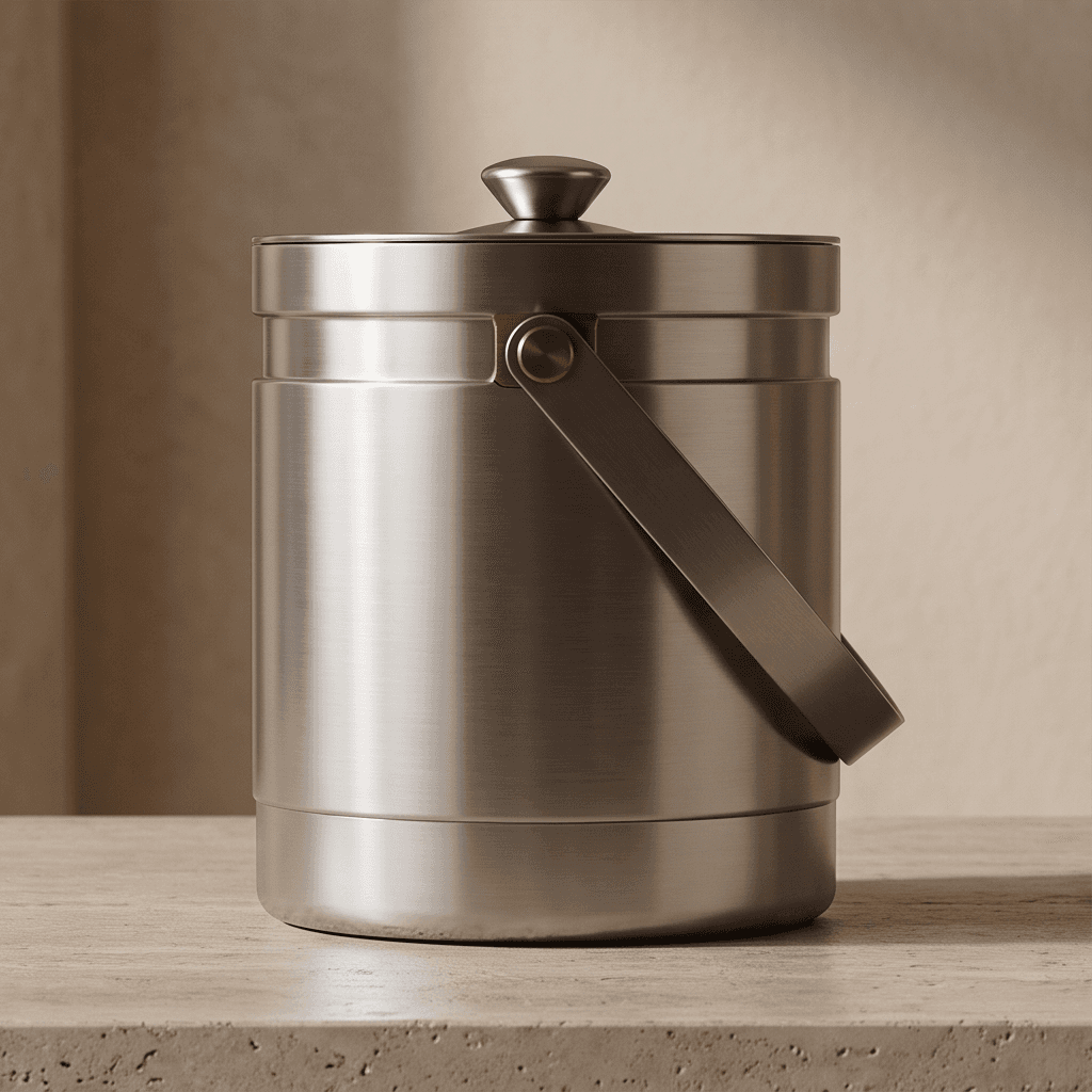 Stainless Steel Ice Bucket 2 Angle 3
