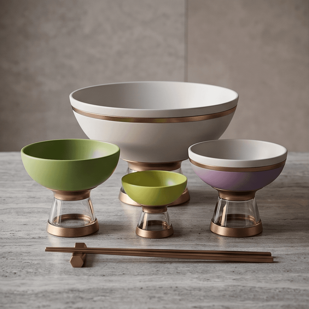 Ceramic Luxury Serve Bowl Set angle 2